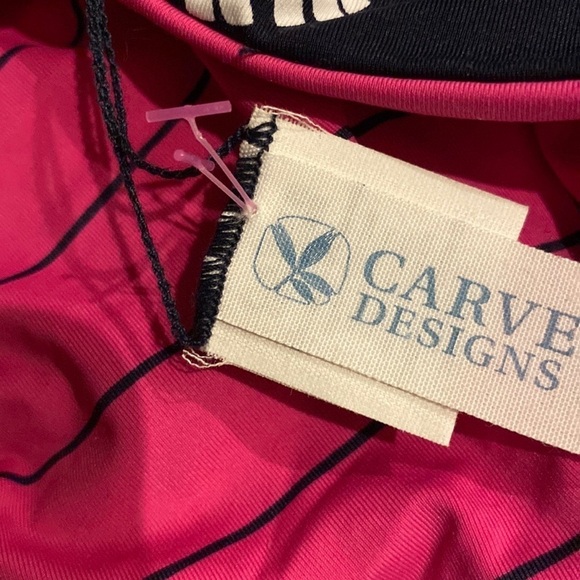 Carve Designs Reversible Bikini Bottom NWOT Raspberry Beach Stripes - Picture 8 of 11